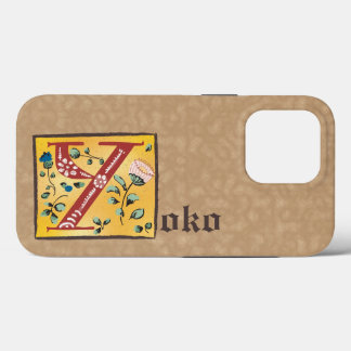Mediaeval Floral Illuminated Letter Y Monogram iPhone 13 Pro Case
