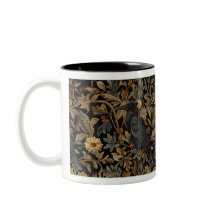 Mediaeval Floral Raven Mug - Mediaeval Floral 