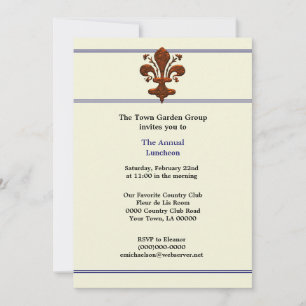 Mediaeval Florence Style Fleur de Lis Event Invitation