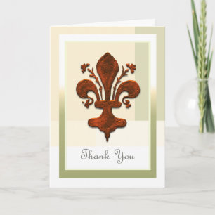 Mediaeval Florence Style Fleur de Lis Thank You