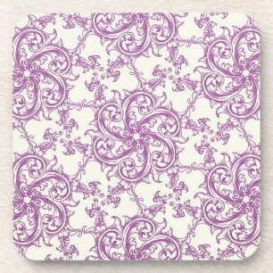 mediaeval flower pattern coaster