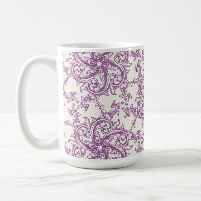 mediaeval flower pattern coffee mug (Left)