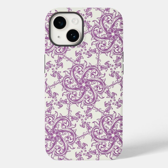 mediaeval flower pattern phone case (Back)