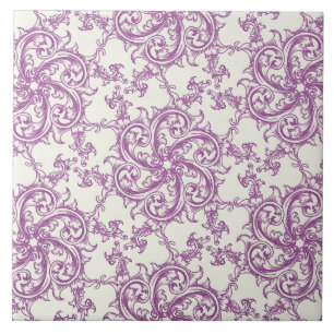 mediaeval flower pattern tile
