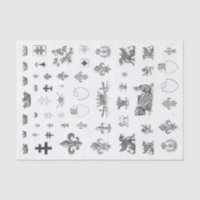 Mediaeval French Crown Heraldry Fleur de Lis Tissu