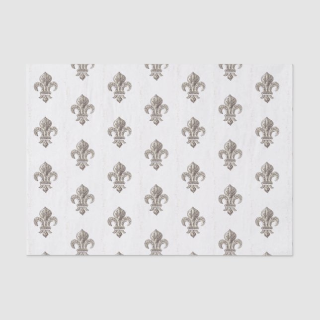 Mediaeval French Fleur de Lis Tissue Paper (Front)