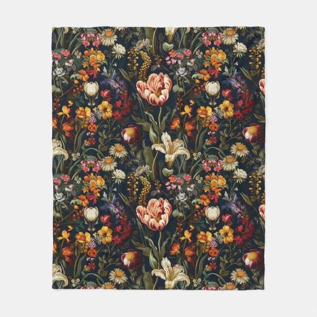 Mediaeval Garden Fleece Blanket (Front)
