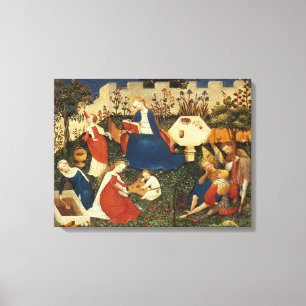 Mediaeval garden of Eden Canvas Print