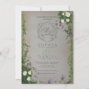 Mediaeval Garden Romance Wedding Invitation