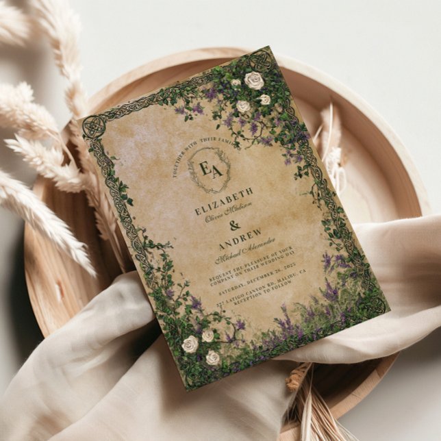Mediaeval Garden Romance Wedding Invitation (Creator Uploaded)