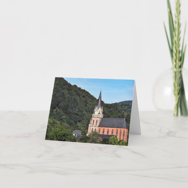Mediaeval German Church in mountains Card (Front)