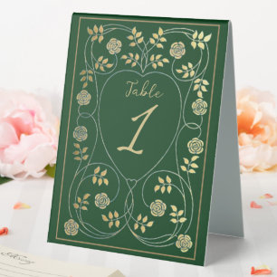 Mediaeval Gold Floral Hearts and Sword Wedding