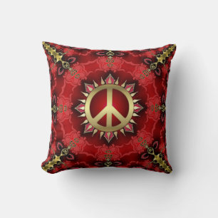 Mediaeval Gold Peace Power Cushion