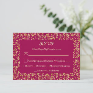 Mediaeval Gold RSVP Card