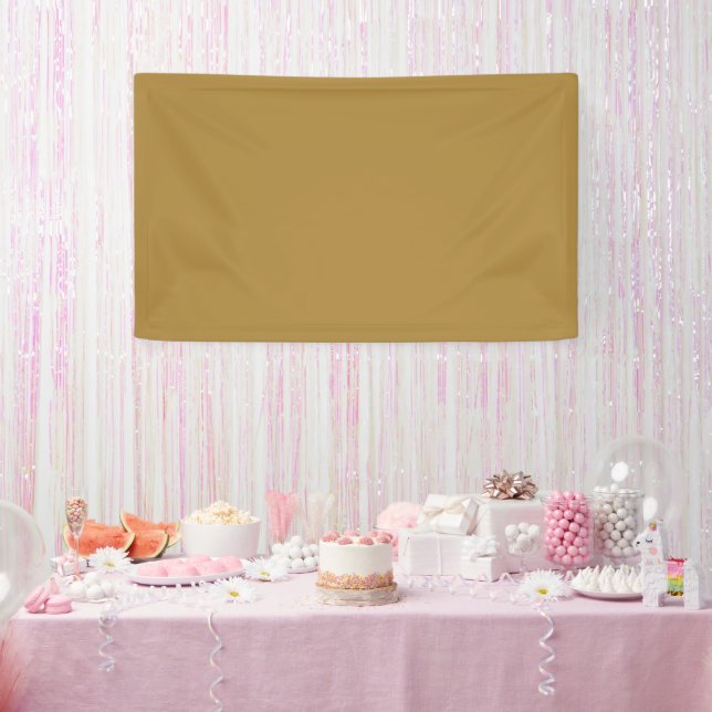 Mediaeval Gold Solid Colour Banner (Party)