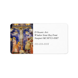 Mediaeval Good Friday Scene Label