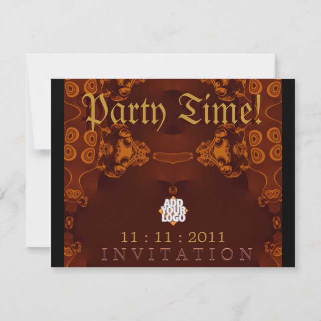 Mediaeval Gothic Party Invitation template (Front)
