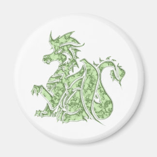 Mediaeval Green Marble Mythical Fantasy Dragon Magnet