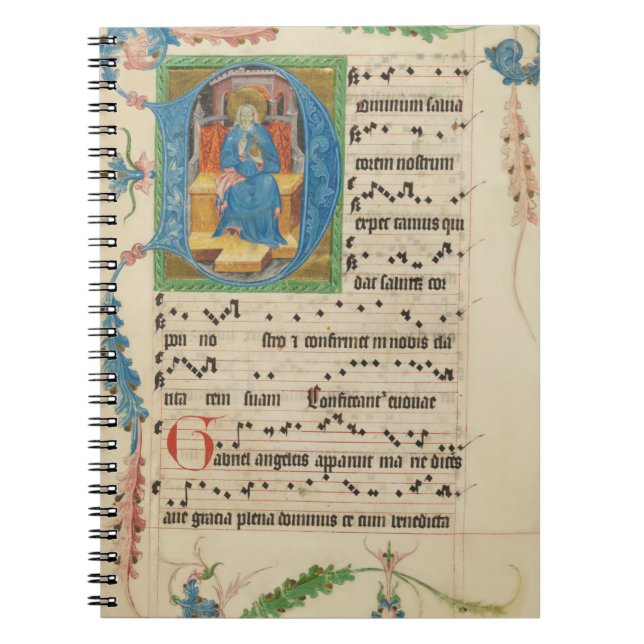 Mediaeval Gregorian Chant Manuscript Sheet Music Notebook (Front)