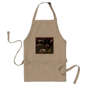 Mediaeval Greyhound Dogs Fine Art Standard Apron