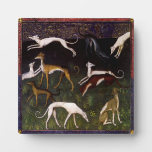Mediaeval Greyhounds in the Deep Woods Plaque