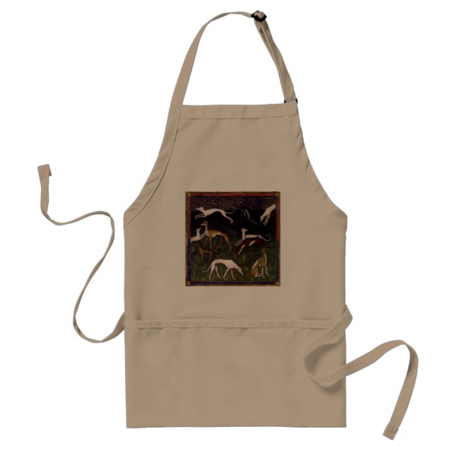 Mediaeval Greyhounds in the Deep Woods Standard Apron (Front)