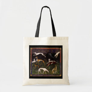 Mediaeval Greyhounds in the Deep Woods Tote Bag