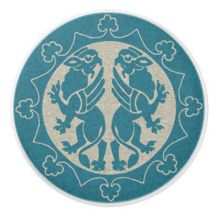 Mediaeval Griffins Ceramic Knob