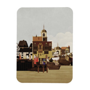 Mediaeval Harbour Magnet