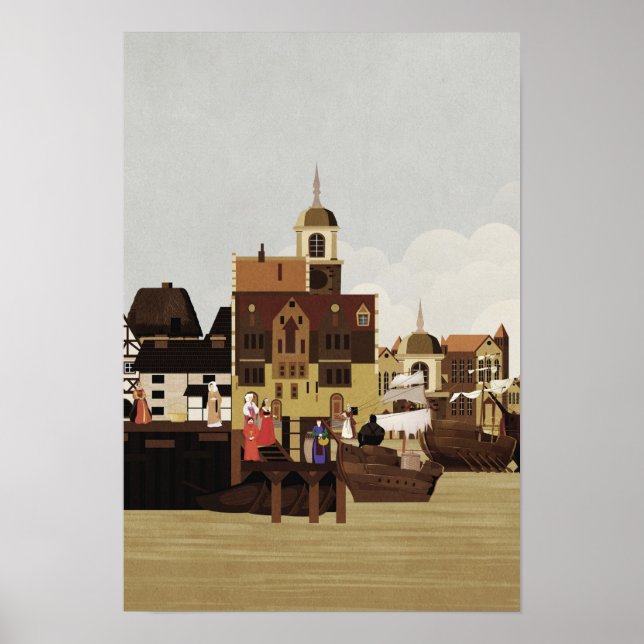 Mediaeval Harbour Poster (Front)