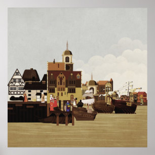 Mediaeval Harbour Poster
