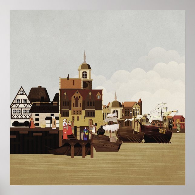 Mediaeval Harbour Poster (Front)