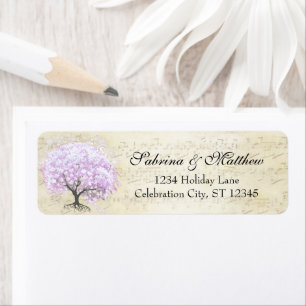 Mediaeval Heart Leaf Lavender Tree Love Bird Retur