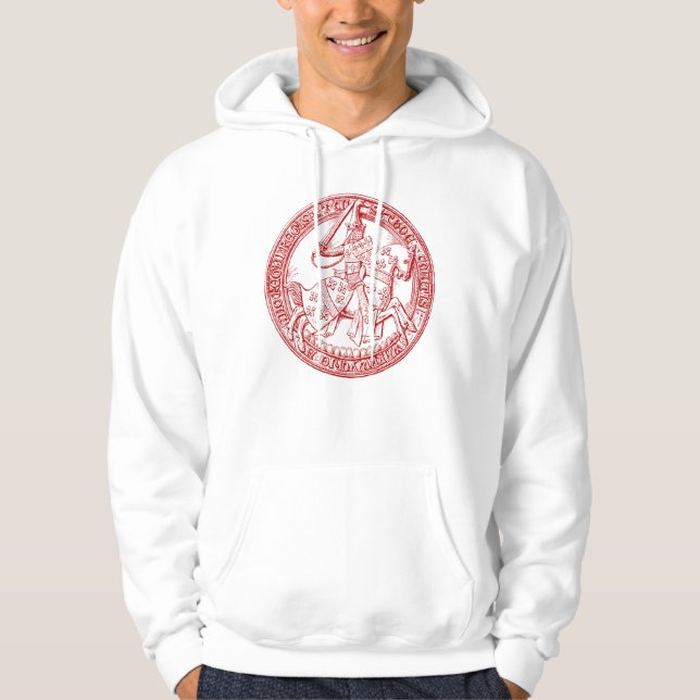 Mediaeval Heraldry Seal of Thomas de Beauchamp Hoodie (Front)