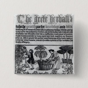 Mediaeval Herb Garden 15 Cm Square Badge