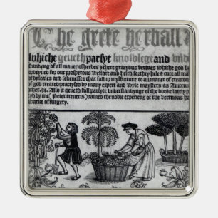 Mediaeval Herb Garden Metal Tree Decoration