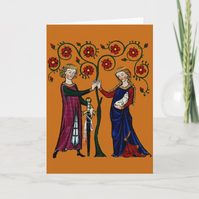 Mediaeval Holding Hands Card (Front)
