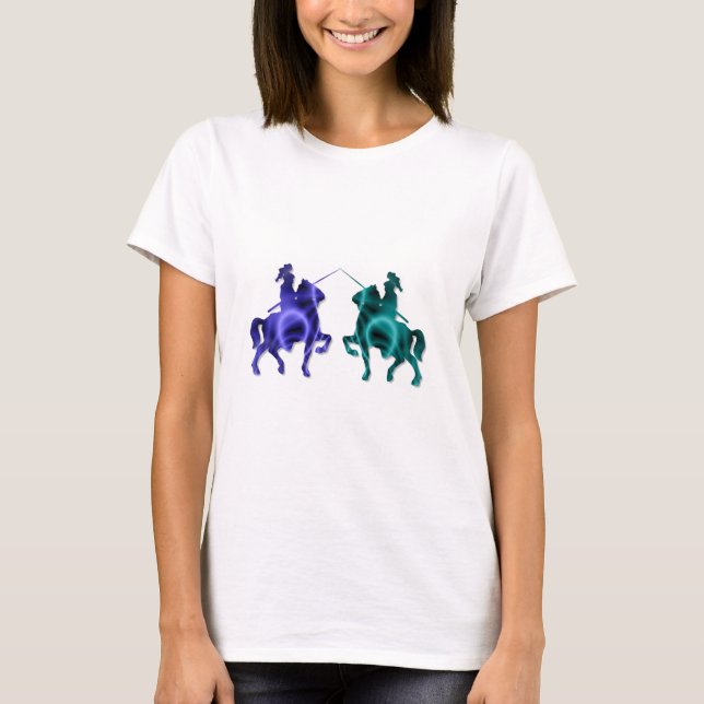 Mediaeval Horses Ladies T-Shirt (Front)
