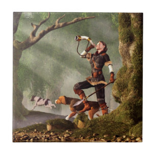 Mediaeval Huntress Tile