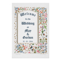Mediaeval Illuminated Birds & Flowers Wedding