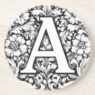 Mediaeval Illuminated Letter A Coaster