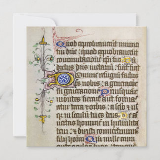 Mediaeval Illuminated Manuscript Holiday Card