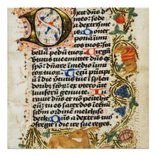 Mediaeval Illuminated Manuscript Poster