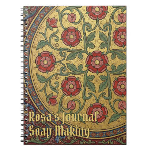 Mediaeval Illuminated Manuscript Rose Notebook