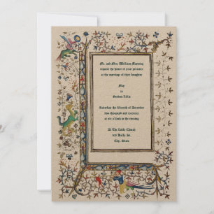 Mediaeval Illuminated Wedding Invitations