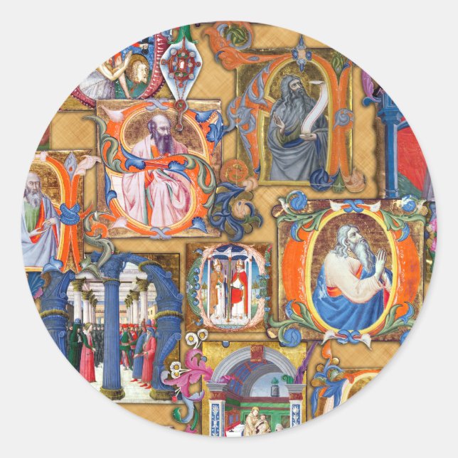 Mediaeval Illuminations Classic Round Sticker (Front)