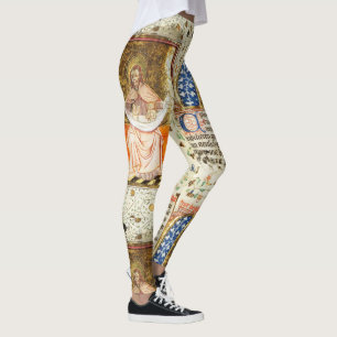 Mediaeval illustrated manuscript leggings