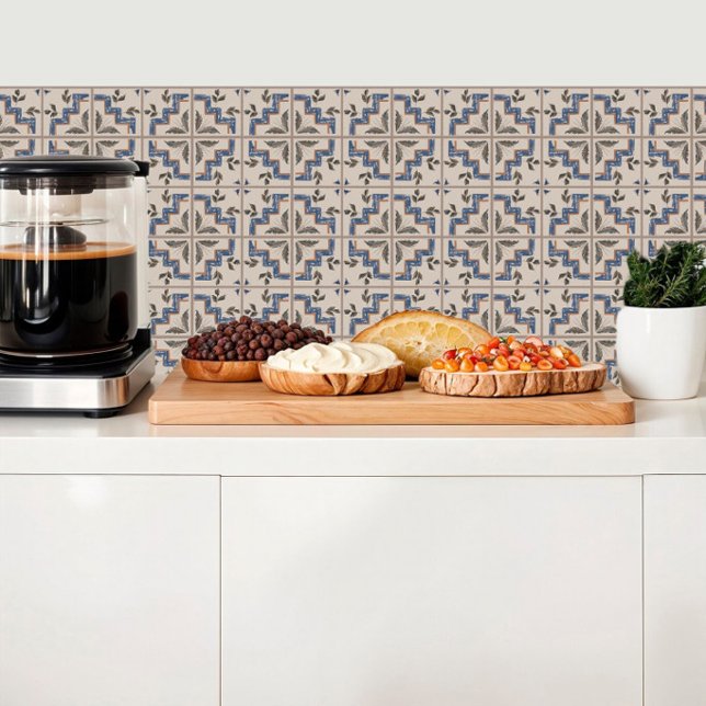 Mediaeval-inspired tile with botanical motifs (Creator Uploaded)