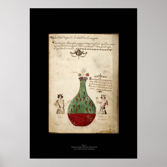 Mediaeval Italian Alchemy Poster Plate 1 (Front)