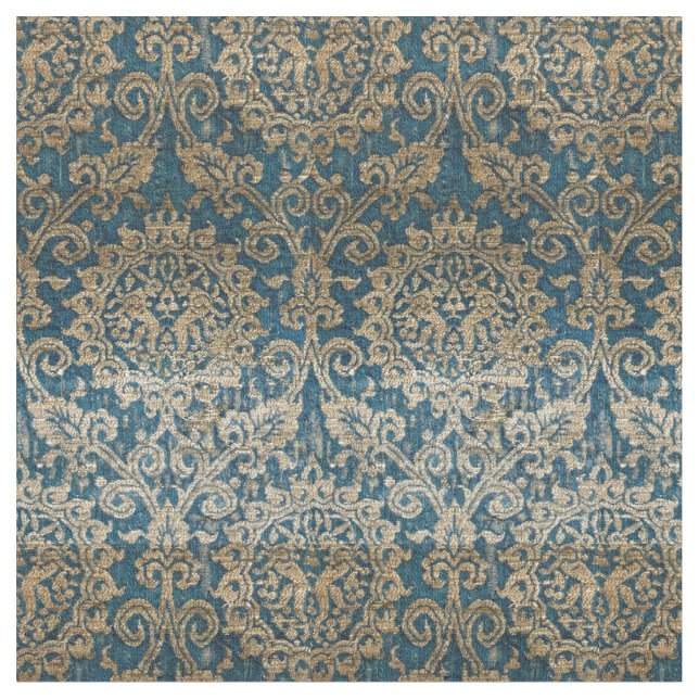 Mediaeval Italian Rabbits or Hares Pattern Fabric (Close Up)